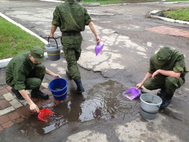 Отводняване с лопатки